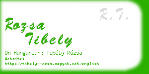 rozsa tibely business card